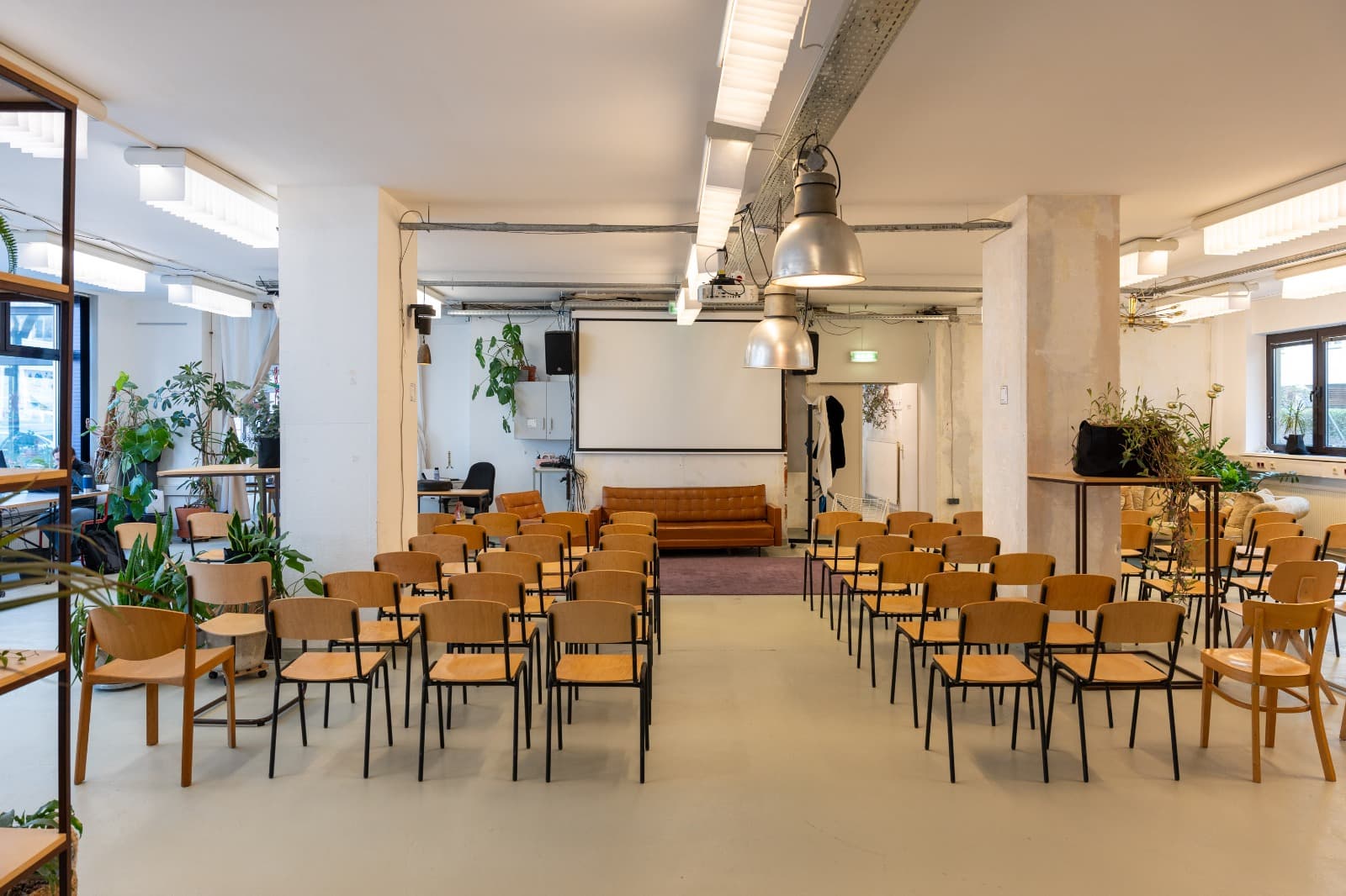 Community gathering in the event space